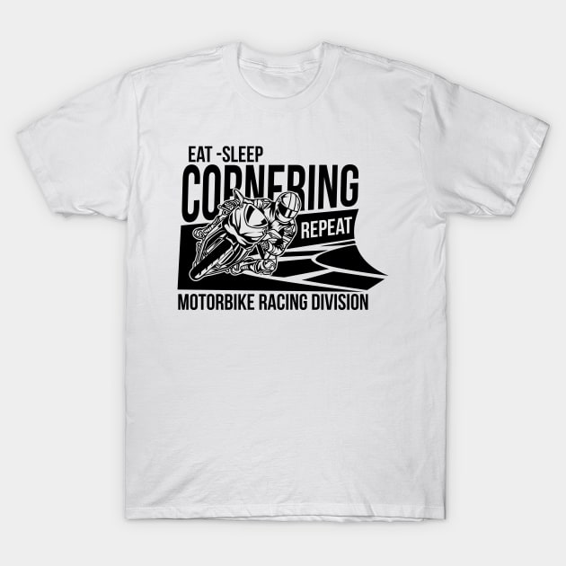 CORNERING MOTORBIKE T-Shirt by beanbeardy